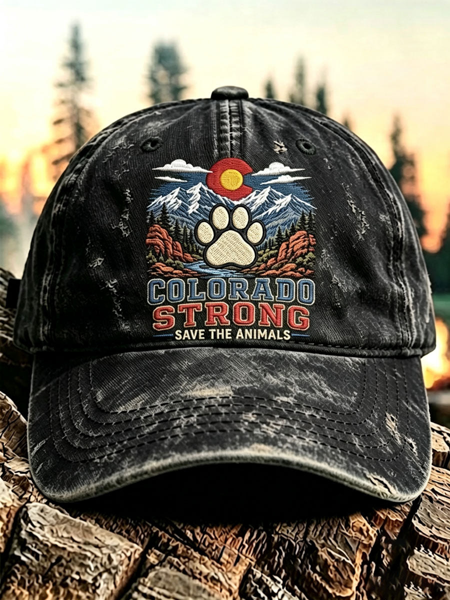 Retro Colorado Environmental Protection Print Baseball Cap