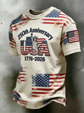Men's American Anniversary Waffle-Knit Short-Sleeve T-Shirt