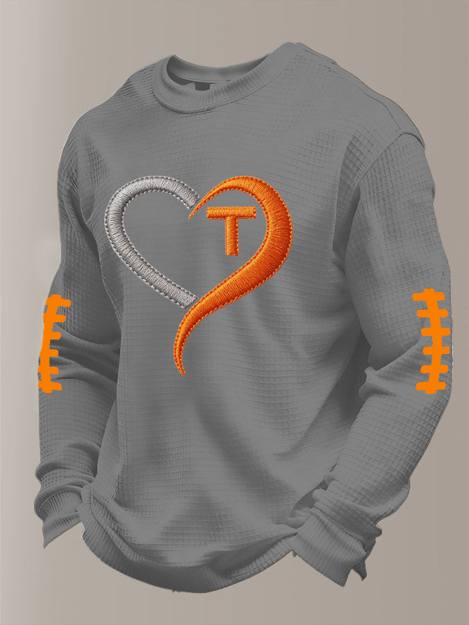 Men'S Football Printed Waffle T-Shirt