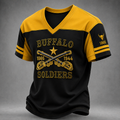 Men's Buffalo Soldier Summer V-Neck T-Shirt