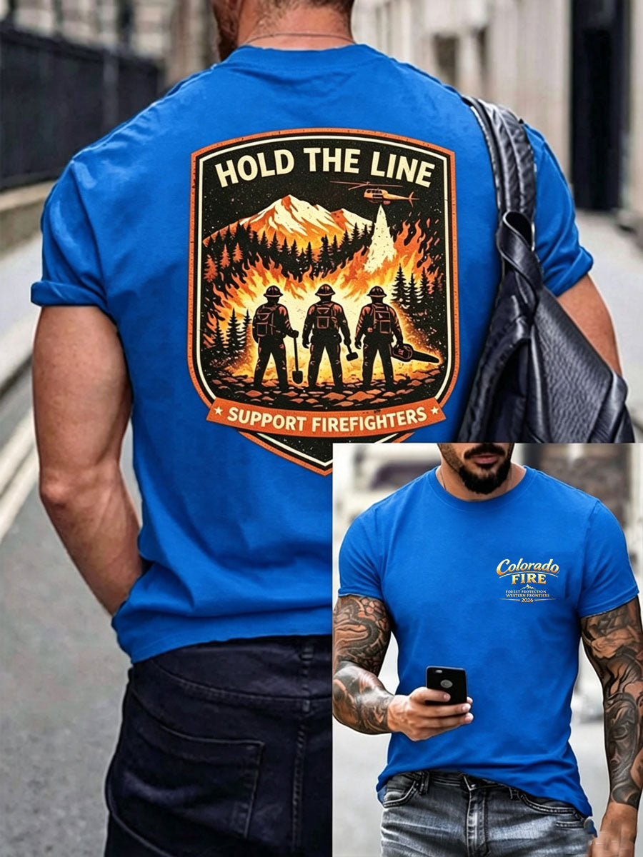Men's Forest Fire Print T-Shirt