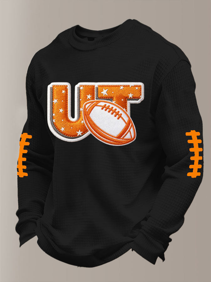 Men'S Football Printed Waffle T-Shirt