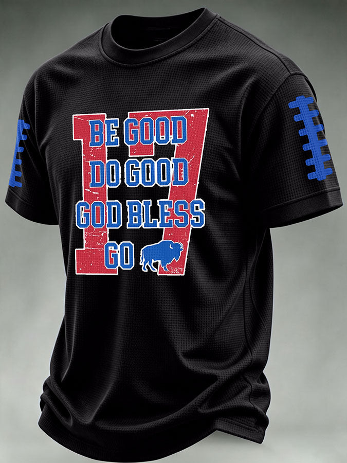 Men'S Football Print Waffle T-Shirt