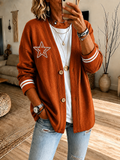 Women'S University Football Fan Cardigan