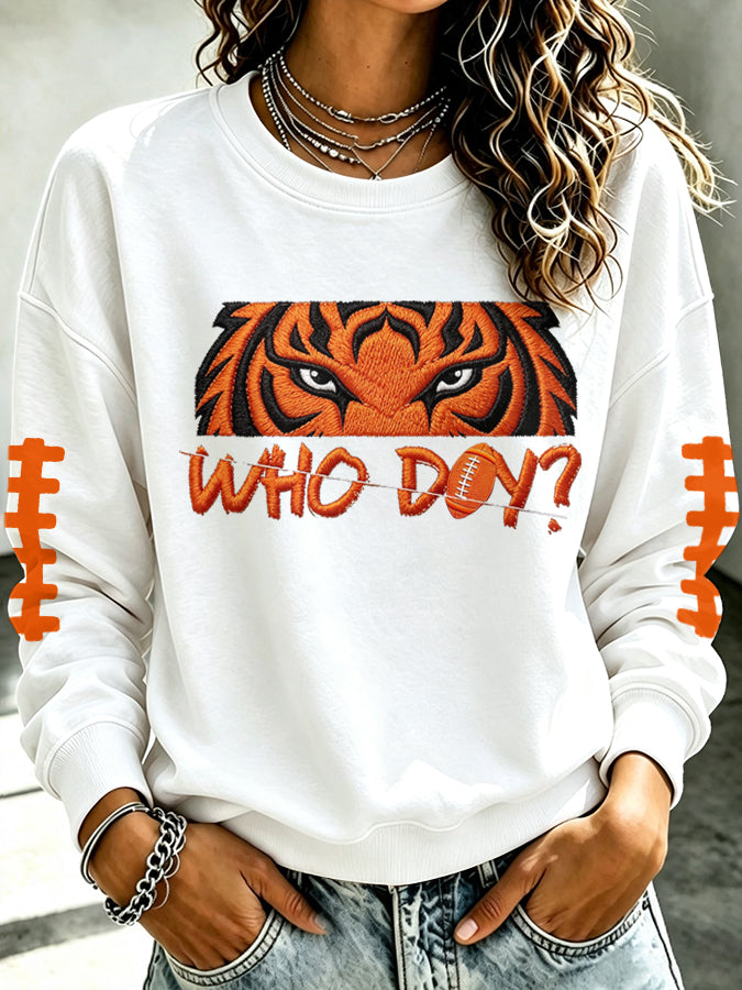 Women's Football Printed Casual Sweatshirt