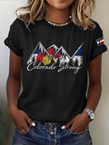 Women'S Colorado Strong Printed Casual T-Shirt