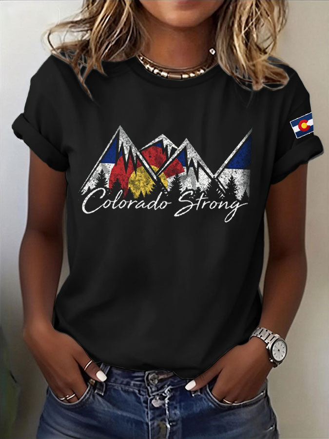 Women'S Colorado Strong Printed Casual T-Shirt
