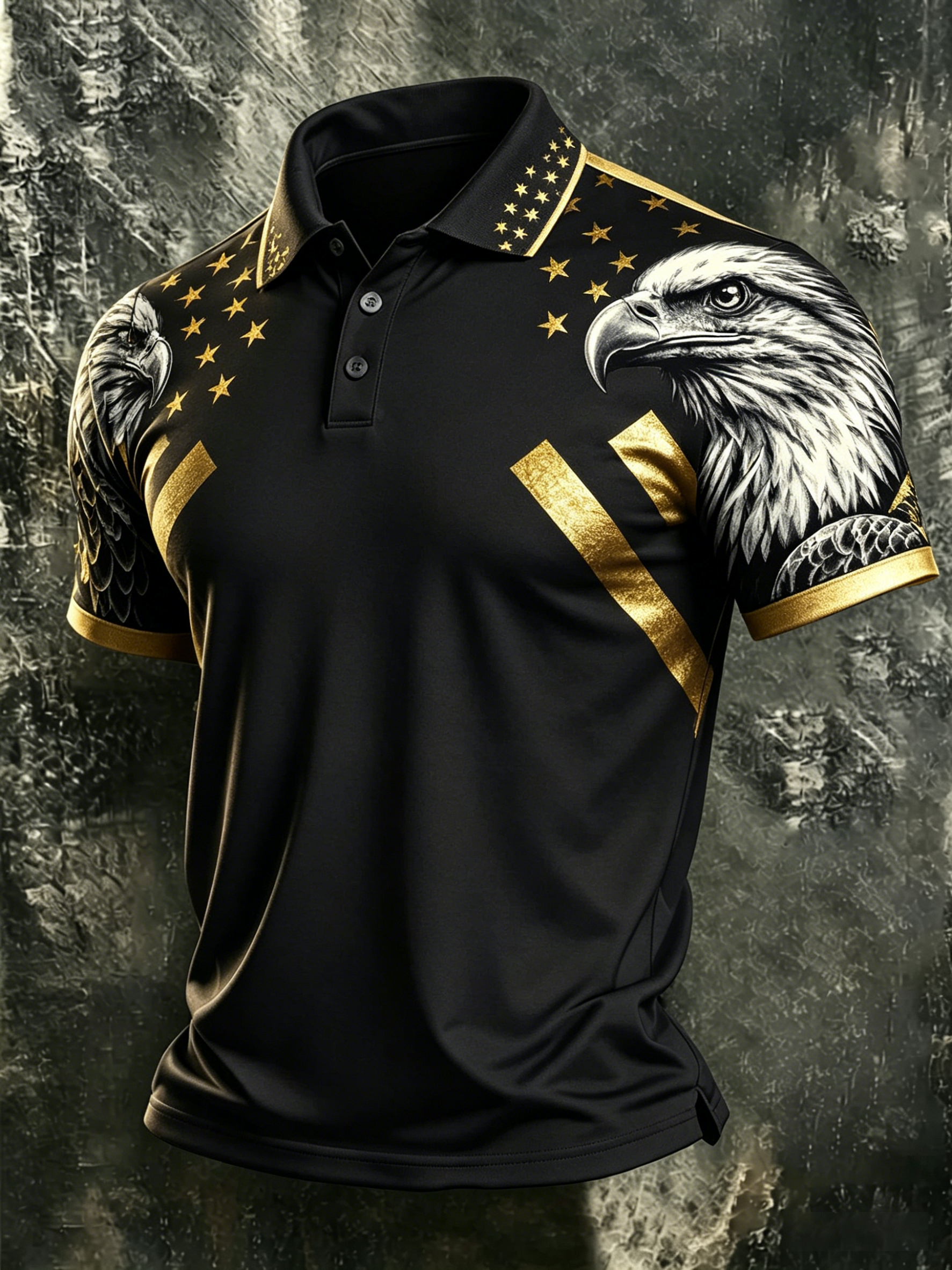 Men'S Casual 250Th Anniversary Celebration Of The Founding Of The United States, Geometric Personalized Printed Polo Shirt