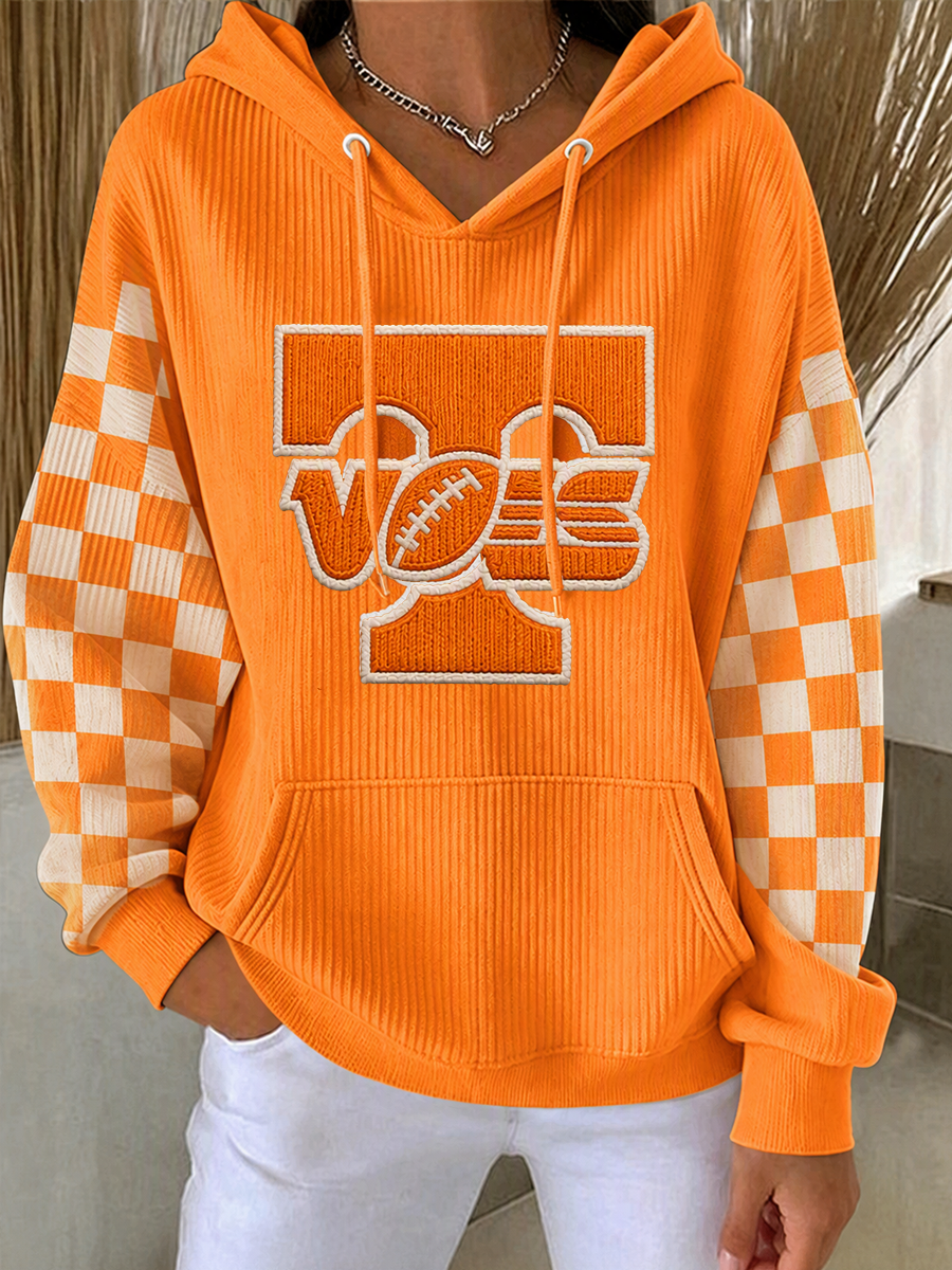 Women'S Football Support Printed Hoodie