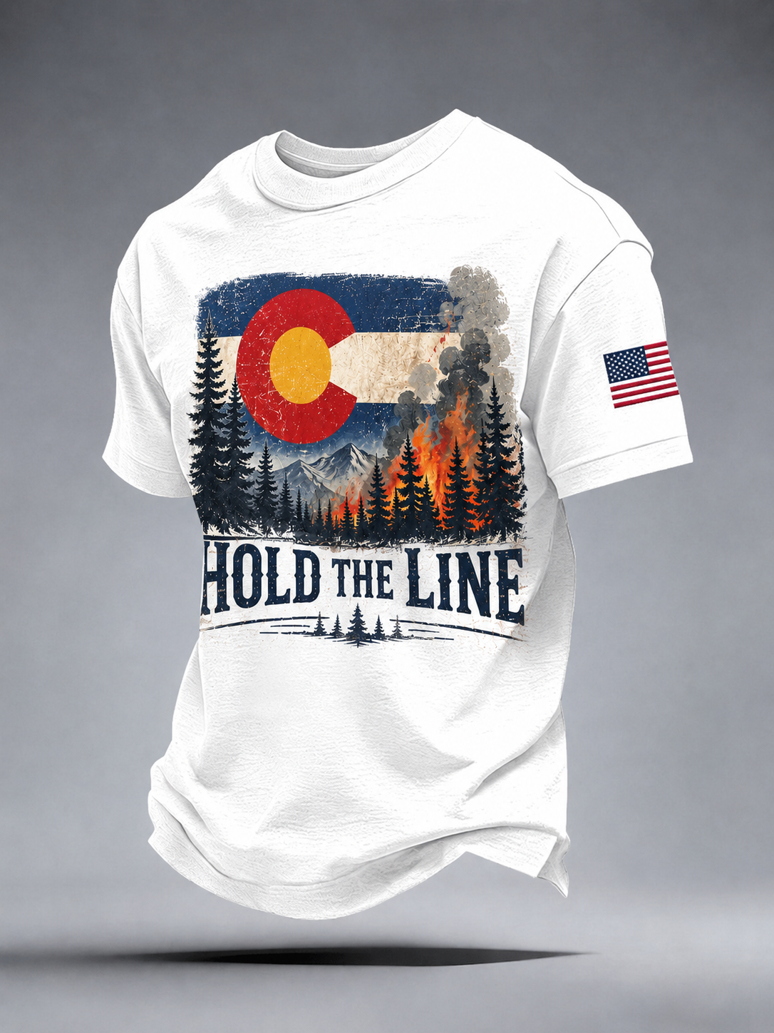 Men'S Colorado Strong: Rising From The Ashesn Printed T-Shirt