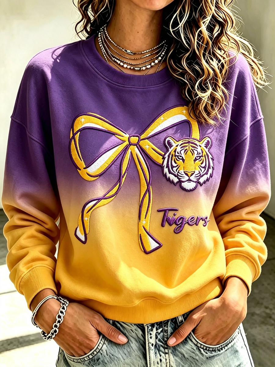Women's Retro Rugby Round Neck Sports Shirt