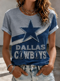 Women's Football Printed Casual T-Shirt
