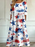 Women's 250th Anniversary Print Five-Sleeve Dress