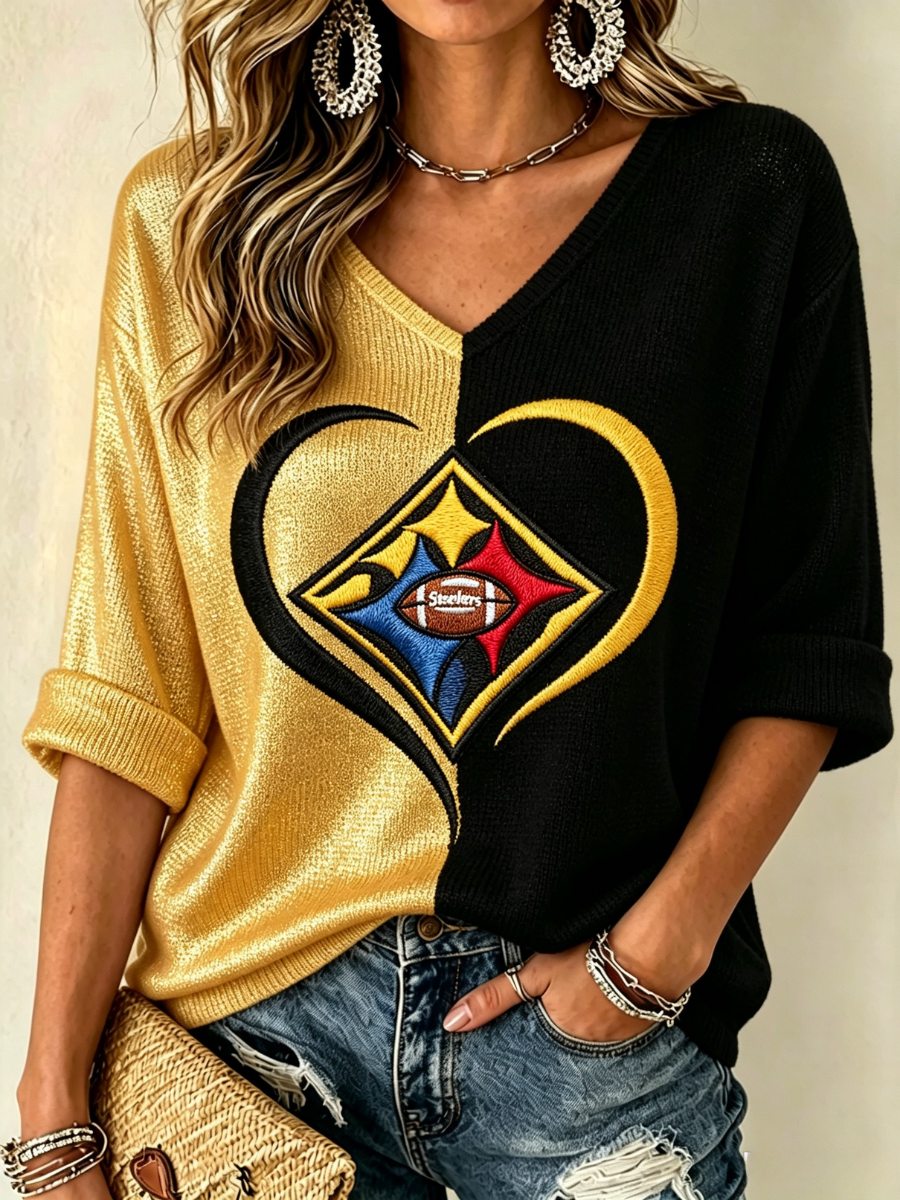 Women'S Football Print Waffle Top