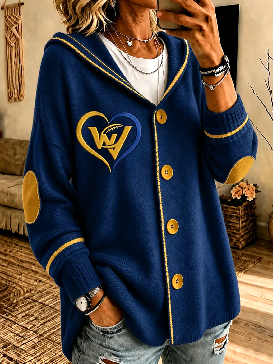 Women'S Rugby Match Long Sleeved Cardigan