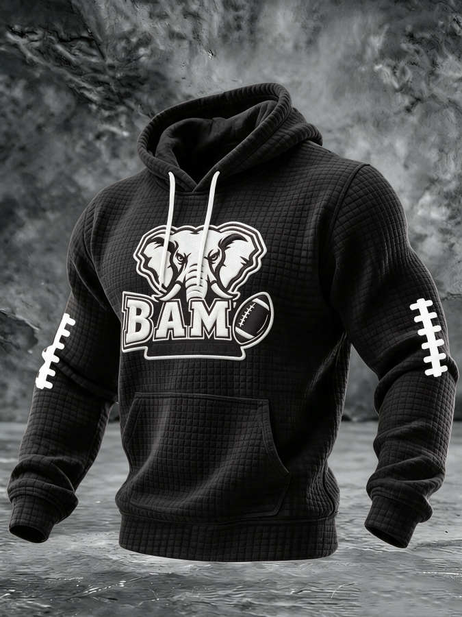 Men'S Football  Printed Casual Hoodie