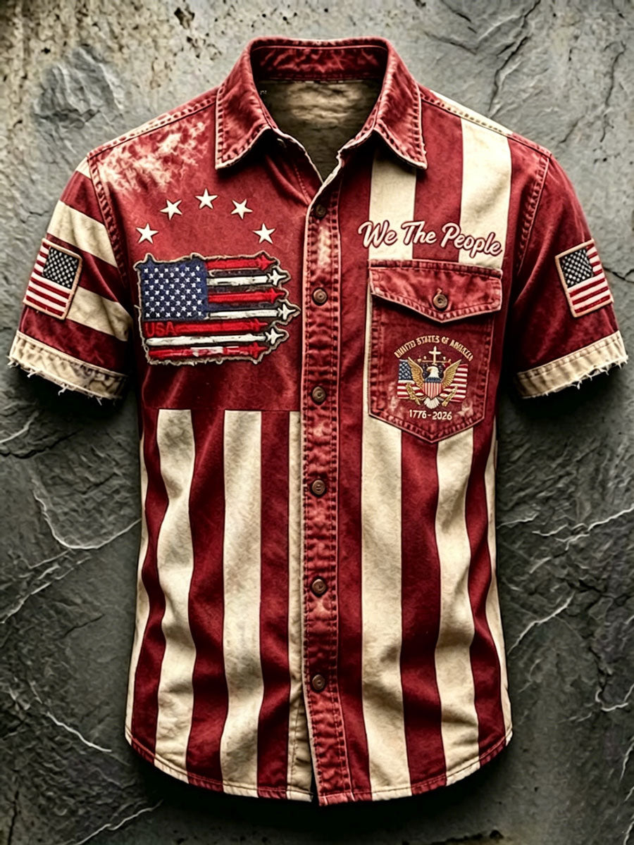 Men'S 250Th Anniversary National Faith Print  Shirt