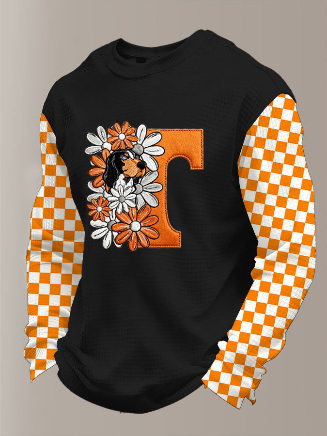 Men'S Football Printed Waffle T-Shirt