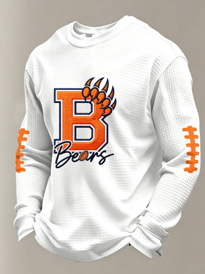 Men'S Football Printed Waffle T-Shirt