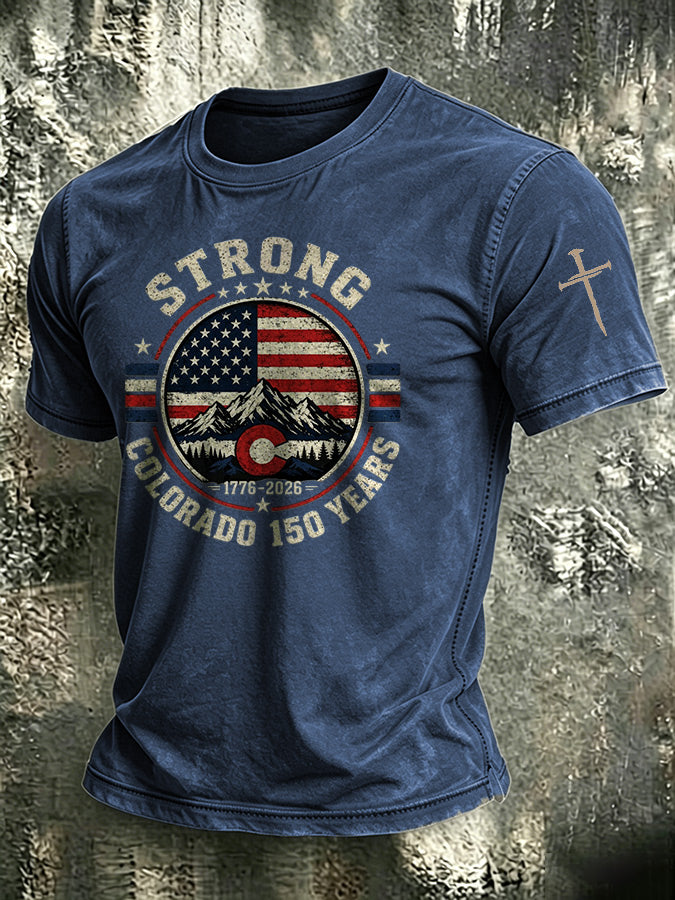 Male COLORADO STRONG Printed T-Shirt