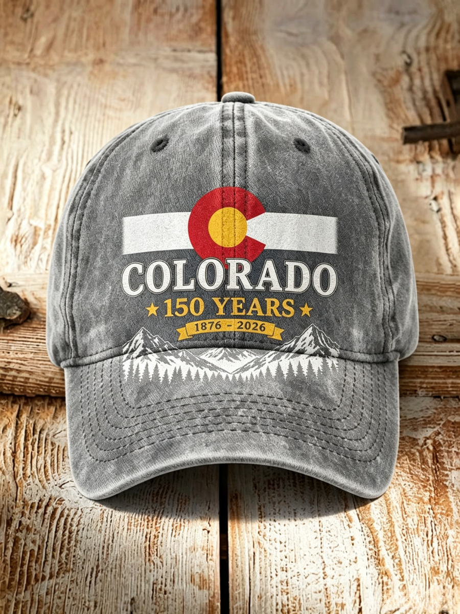 Retro Colorado Environmental Protection Print Baseball Cap