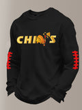 Men'S Football Printed Waffle T-Shirt