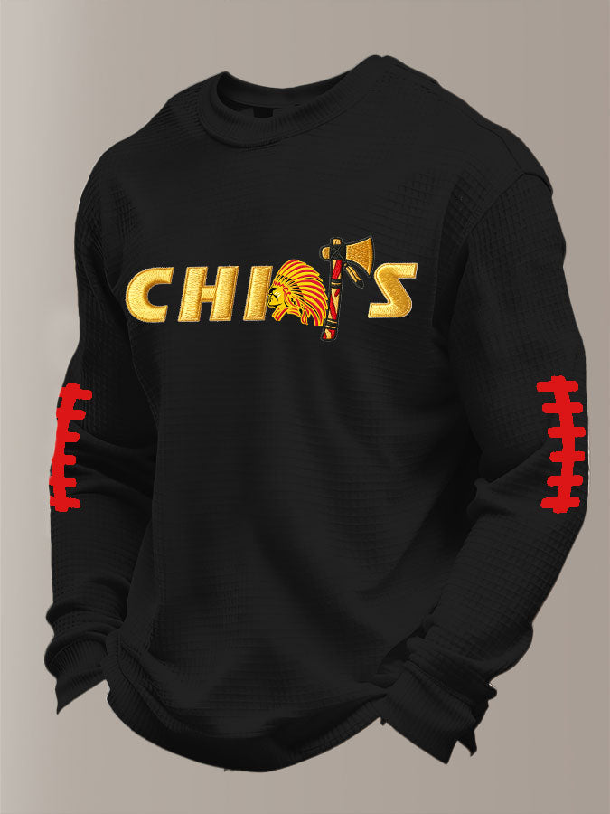 Men'S Football Printed Waffle T-Shirt