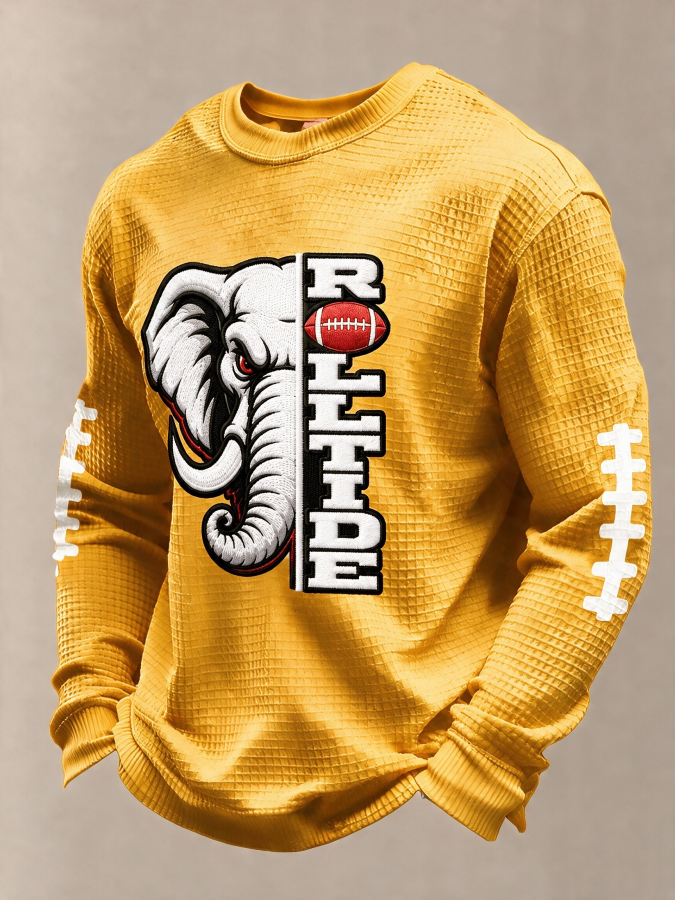 Men'S Football  Printed Waffle T-Shirt