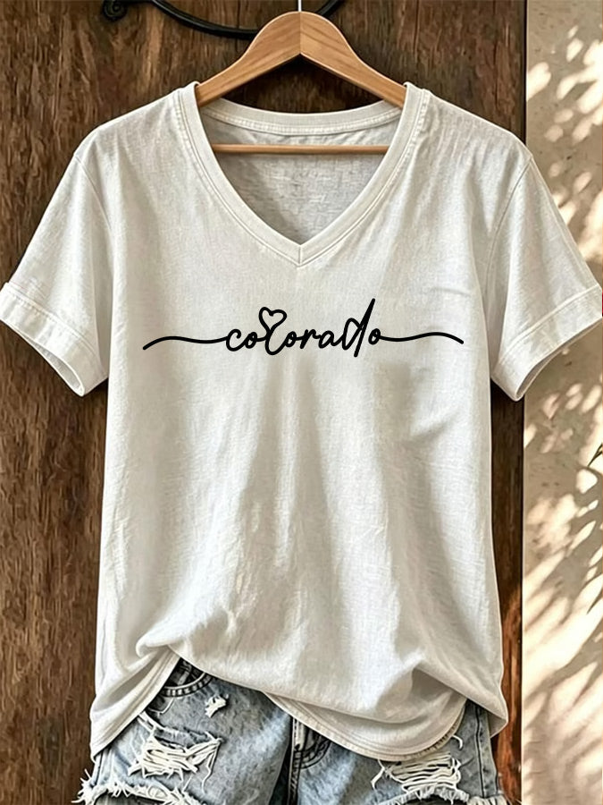 Women'S Casual Colorado Strong T-Shirt