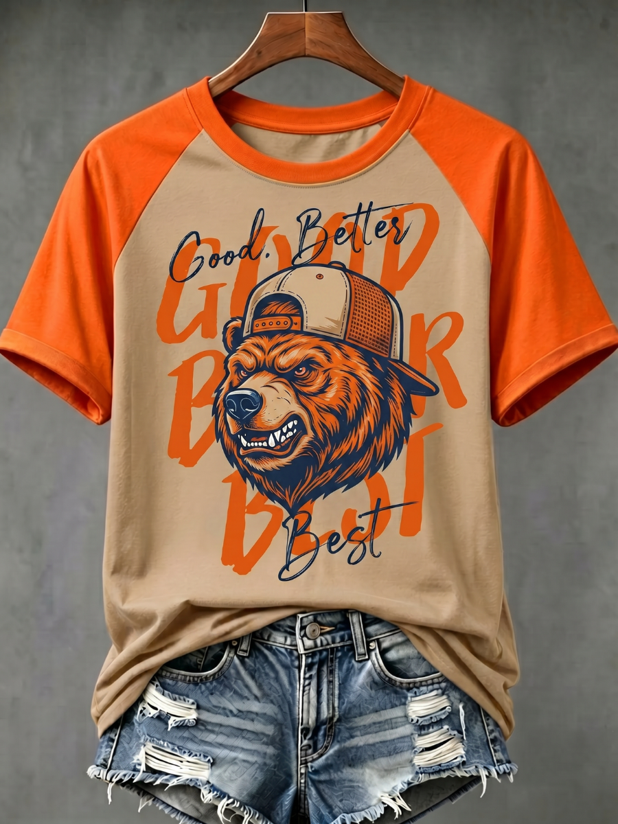 Women's Football Good Better Best Printed Casual T-Shirt