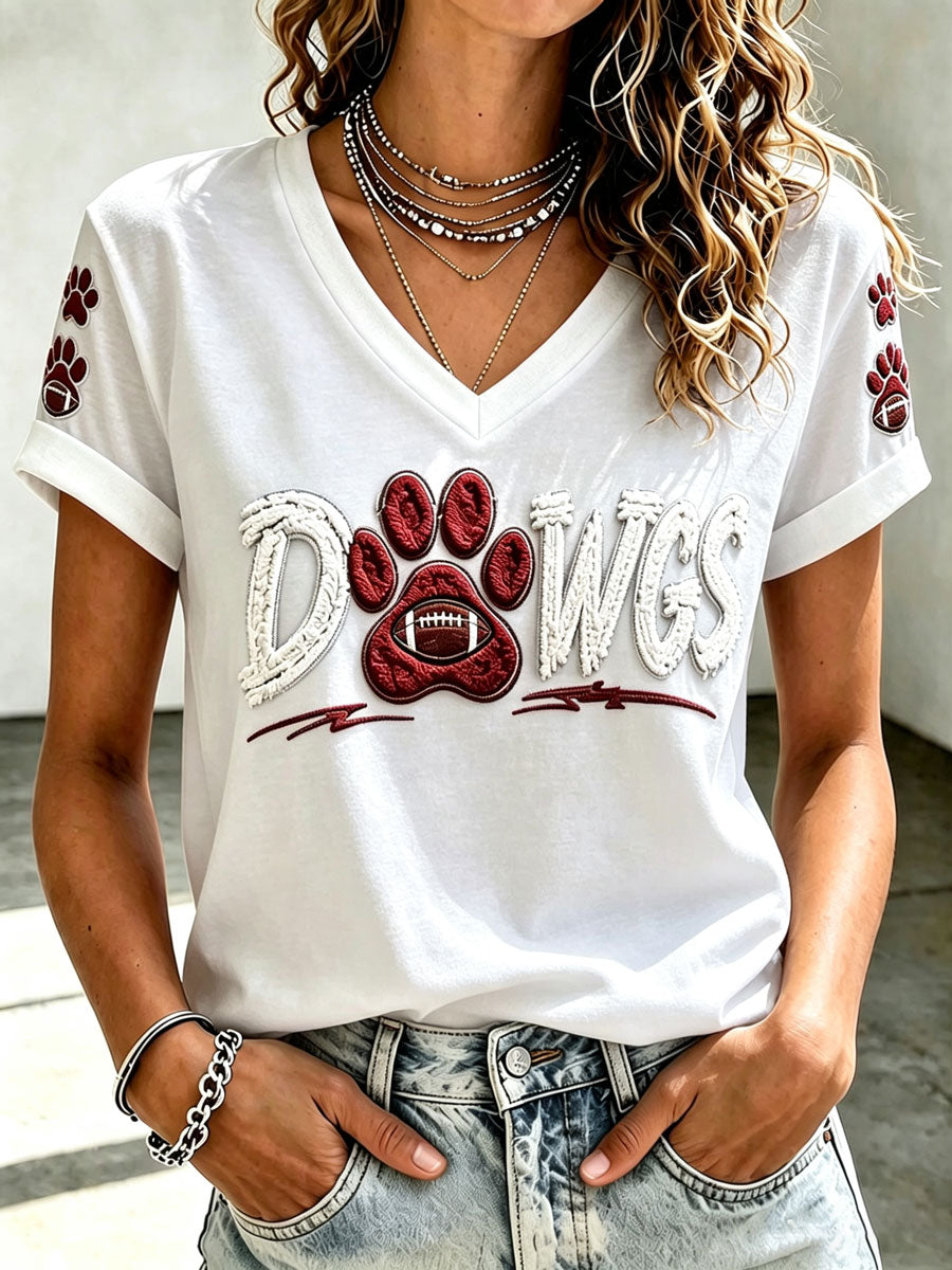 Women'S Football Print Short-Sleeve T-Shirt