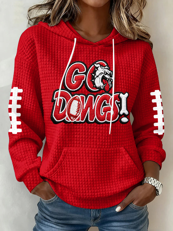Women's Football Print Sweatshirt