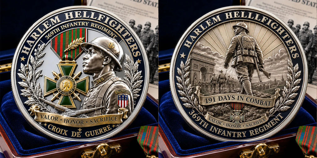 Harlem Hellfighters Commemorative Metal Medal – 369th Infantry Regiment Tribute