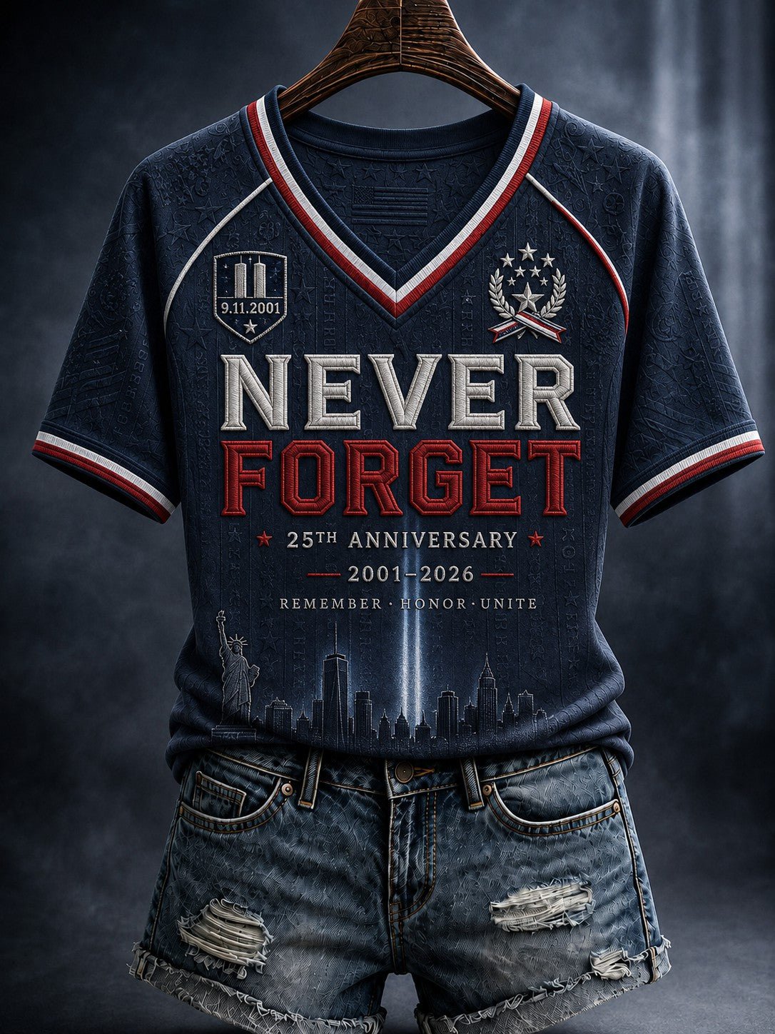 Women's 9.11 Never Forget Printed Casual Tops