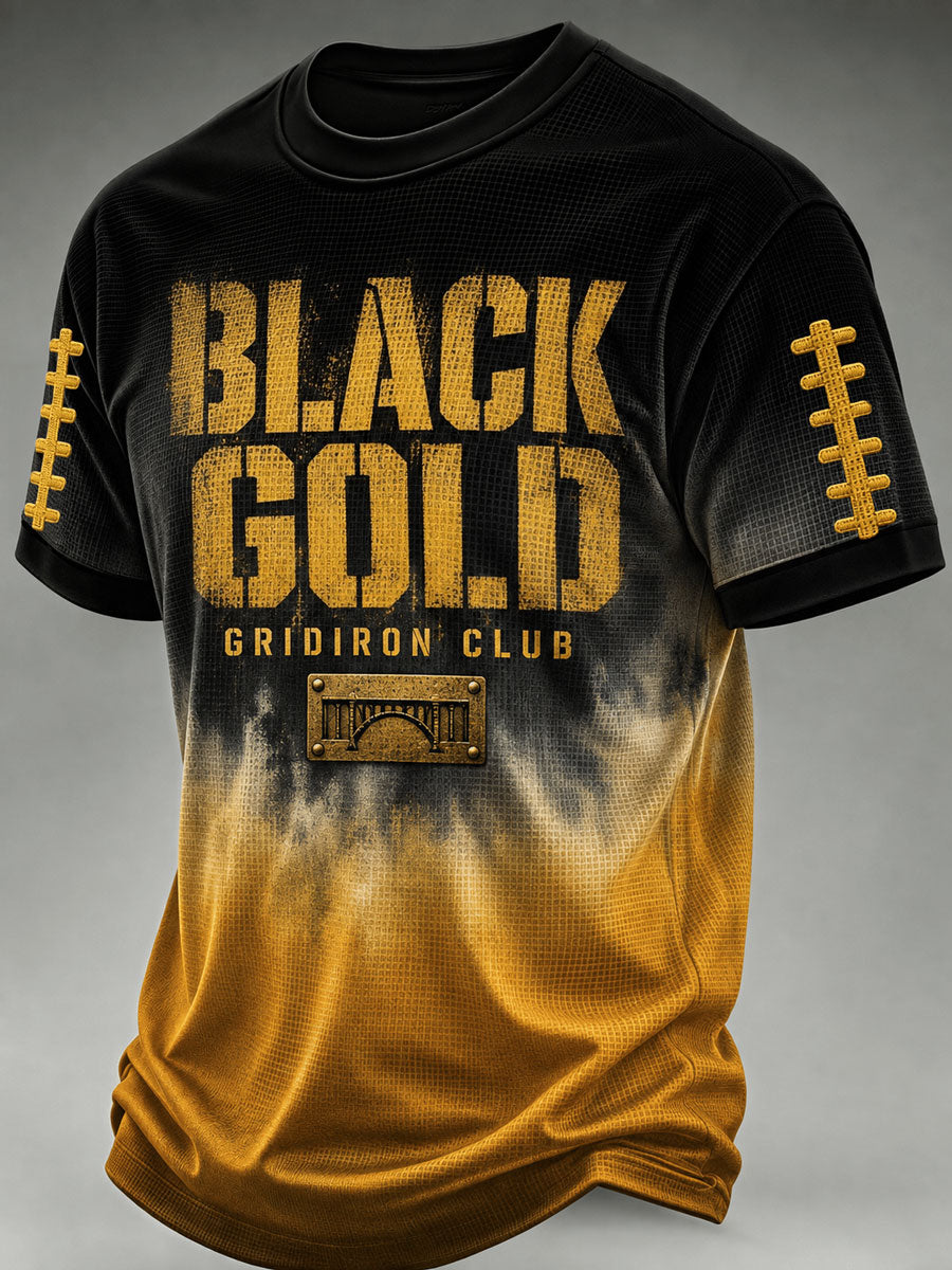 Men's American Football Fan Memorial Print T-Shirt