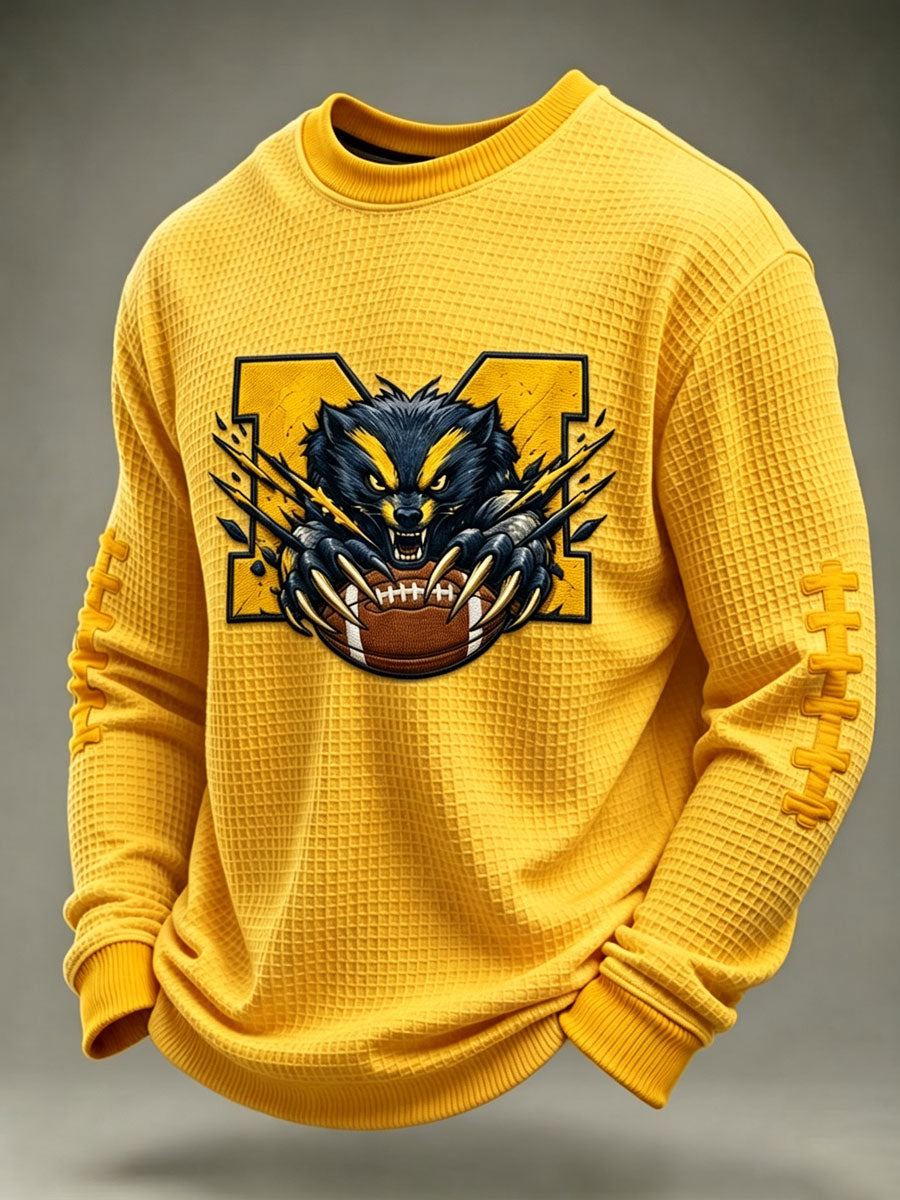 Men'S Rugby Printed Waffle T-Shirt
