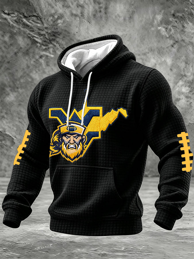 Men's Football Print Hooded Sweatshirt