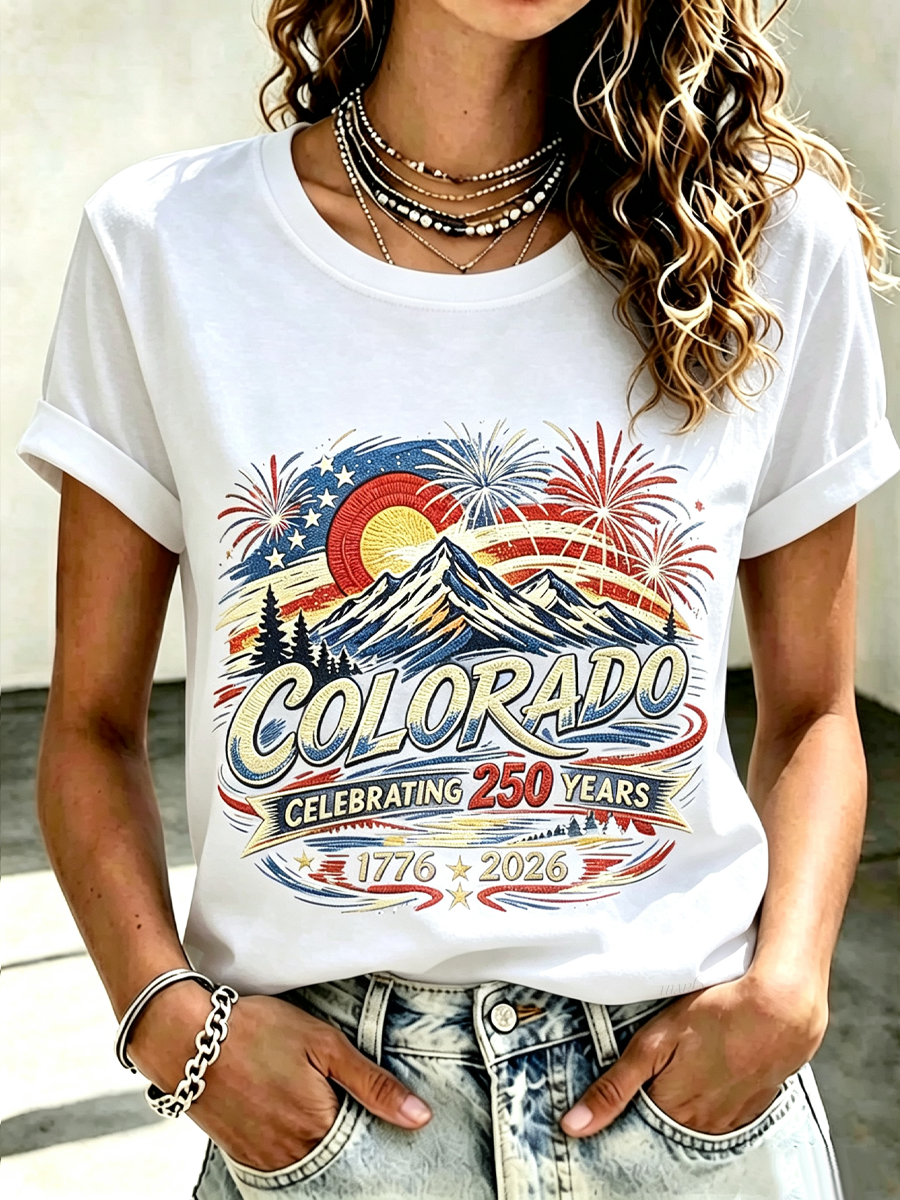 Women'S Colorado Strong Vintage Colorado Flag Mountain Forest T-Shirt