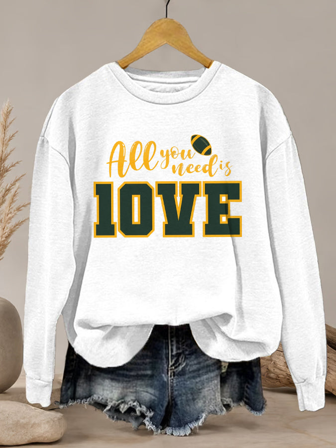 Women's Football print sweatshirt