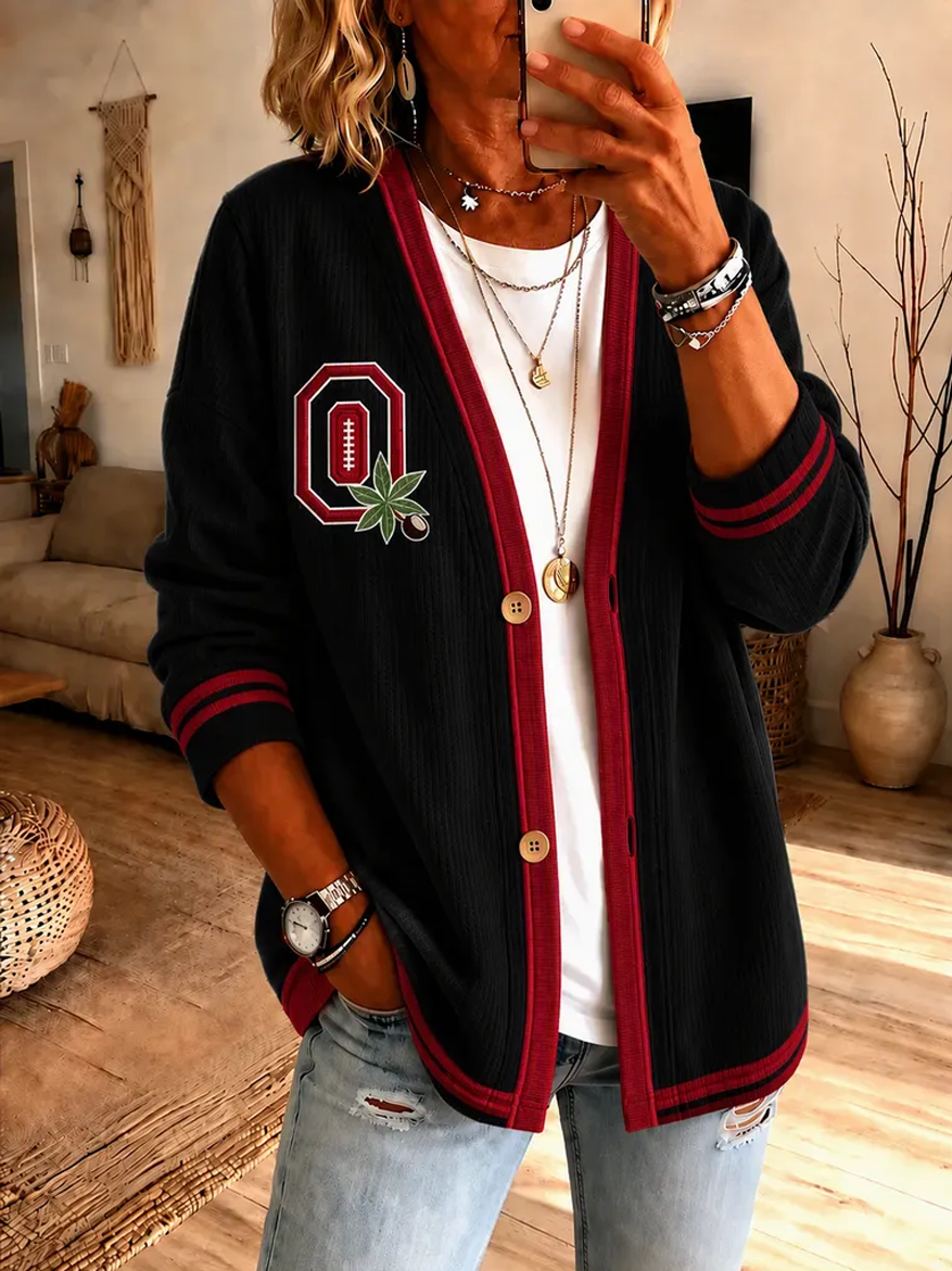 Women'S University Football Fan Cardigan