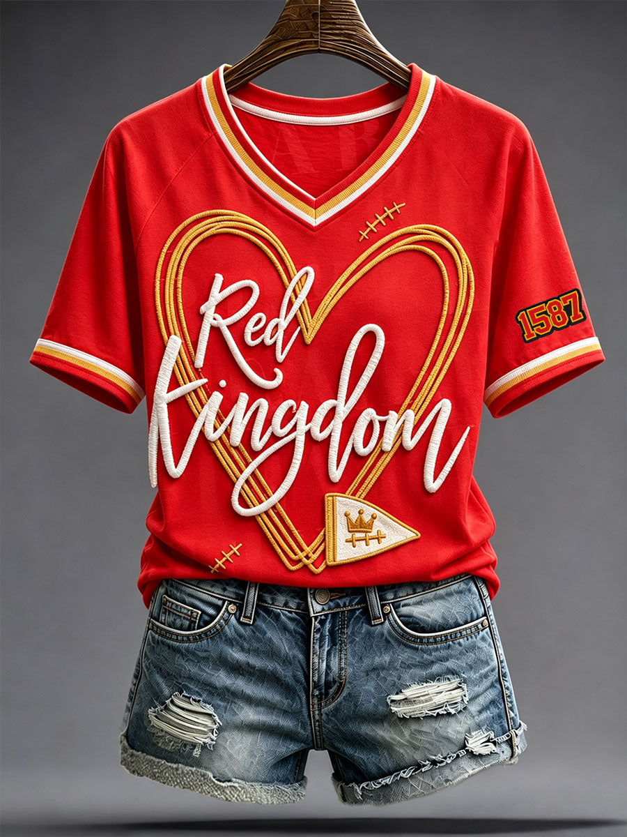 Women's Football Lover Art Printed T-shirt