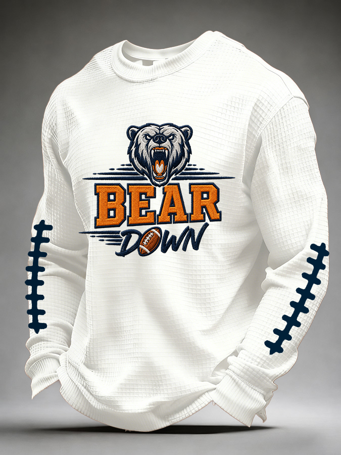 Men'S Football Printed Waffle T-Shirt