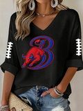 Women's Go Football Waffle Top