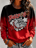 Women'S Retro Football Round Neck Sports Shirt