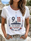 Women's 9.11 Never Forget Printed Casual Tops