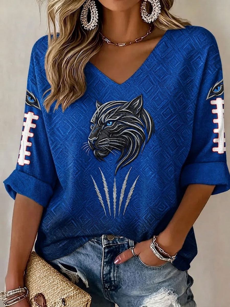 Women's Football Waffle Top