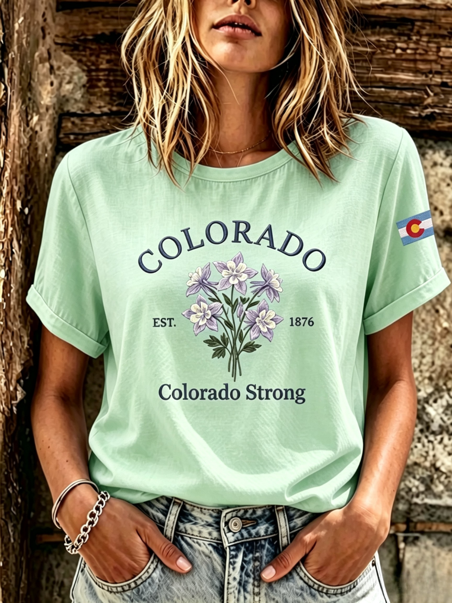 Women's Casual Colorado Strong T-shirt