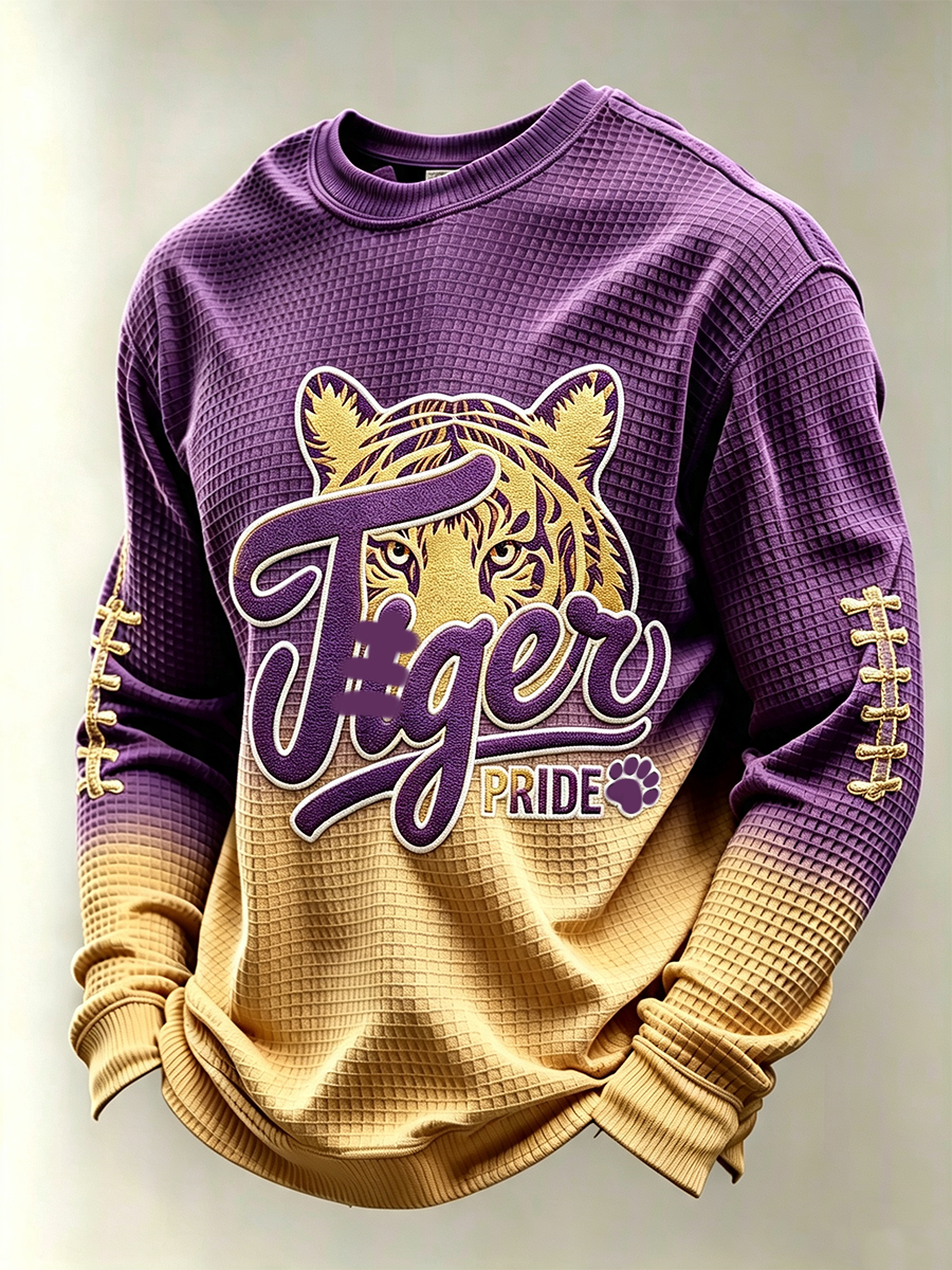 Men's Football Printed Waffle T-Shirt