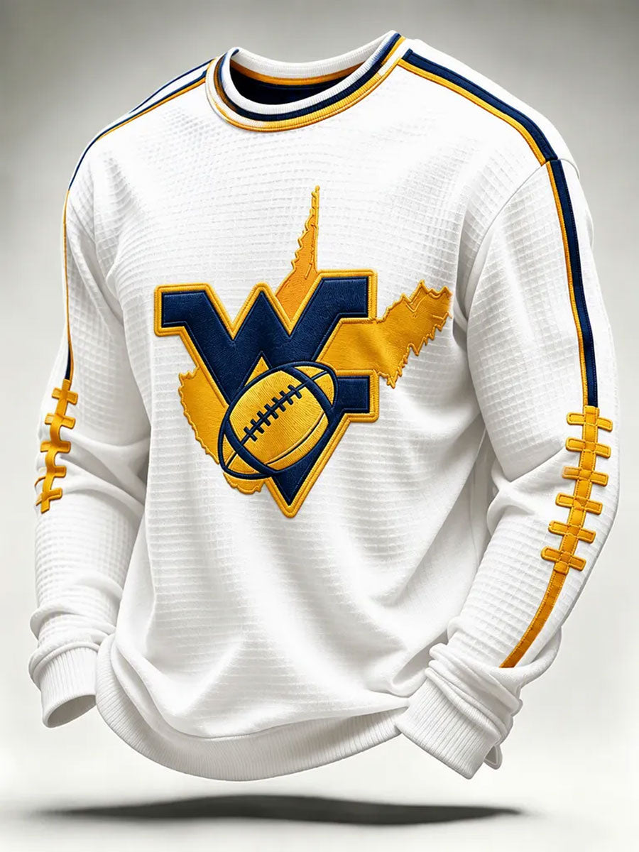 Men'S Football Printed Waffle T-Shirt