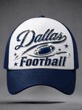 Neutral football printed casual hat